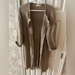 Vici Tan Long Cardigan
